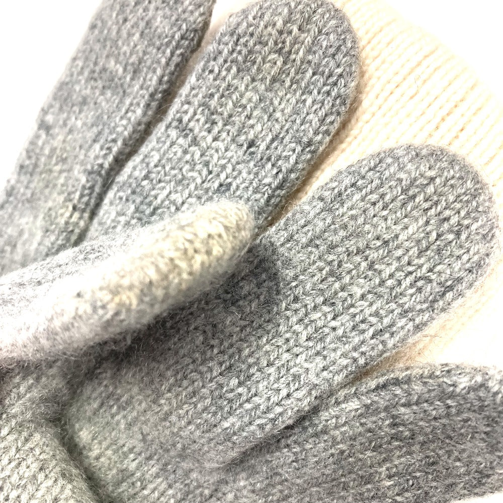 CHANEL gloves cashmere gray Sports CC COCO Mark Women Used Authentic
