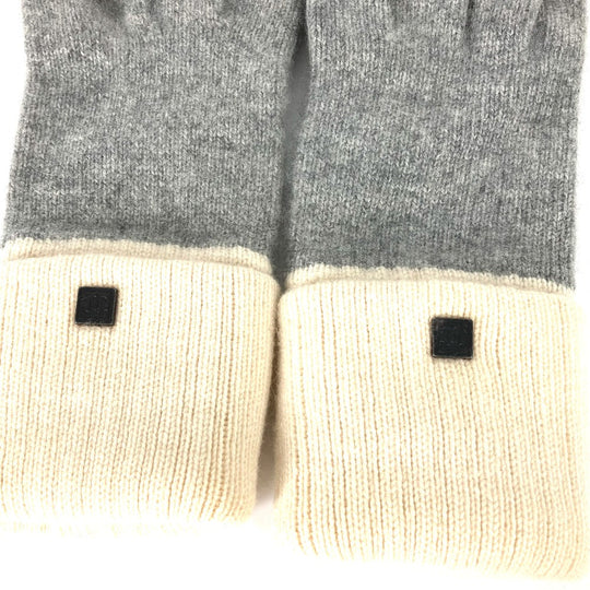 CHANEL gloves cashmere gray Sports CC COCO Mark Women Used Authentic