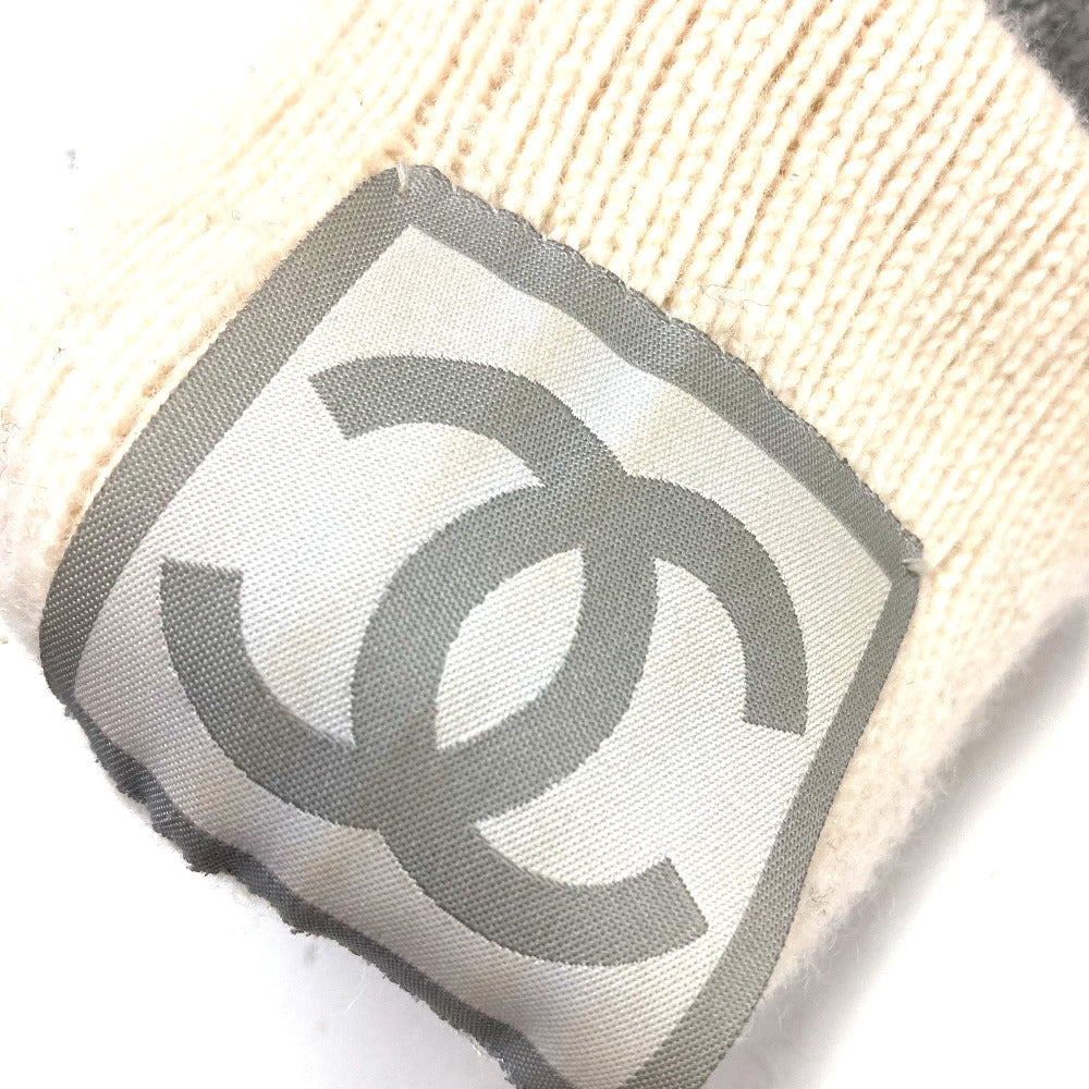 CHANEL gloves cashmere gray Sports CC COCO Mark Women Used Authentic