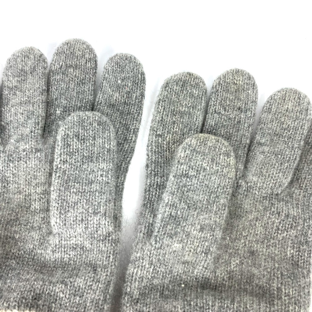 CHANEL gloves cashmere gray Sports CC COCO Mark Women Used Authentic