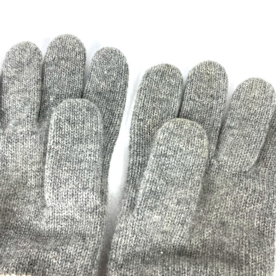 CHANEL gloves cashmere gray Sports CC COCO Mark Women Used Authentic