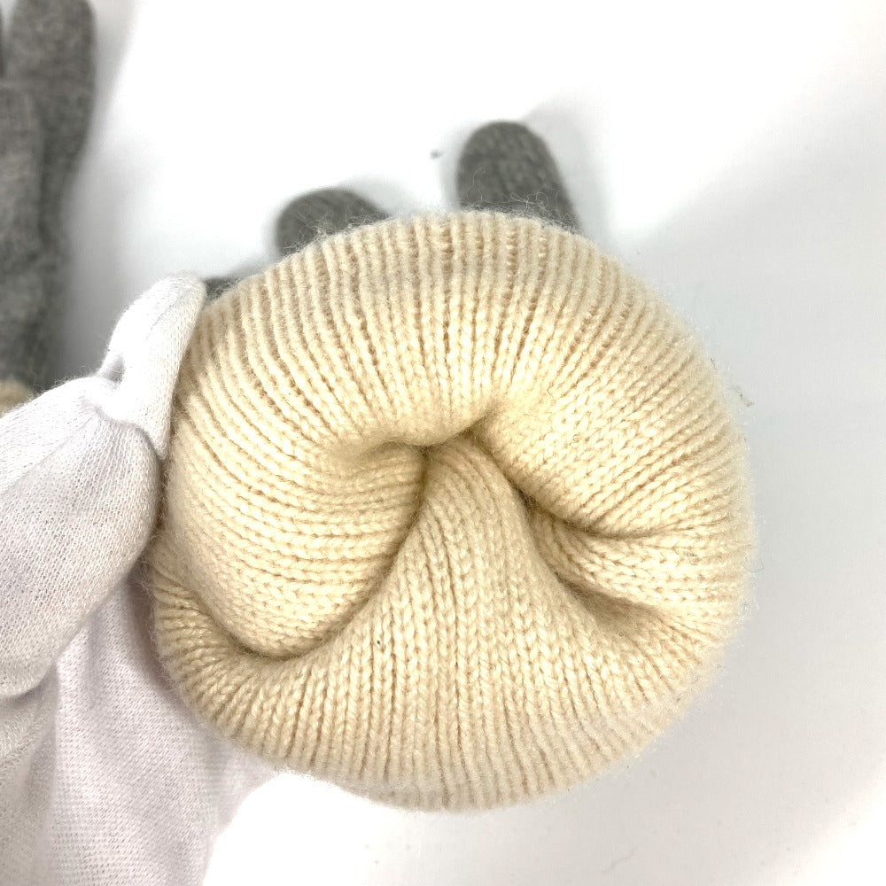 CHANEL gloves cashmere gray Sports CC COCO Mark Women Used Authentic