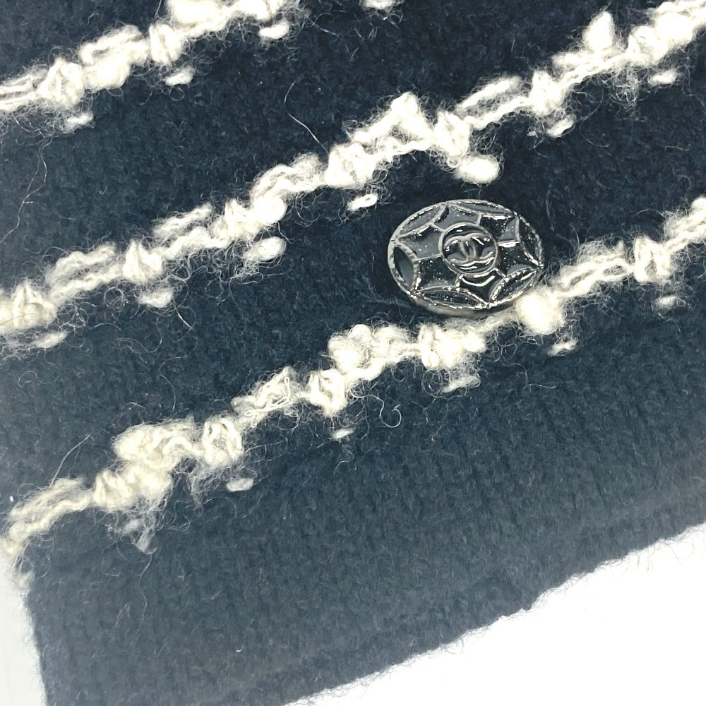 CHANEL gloves P39944 Cashmere, Wool/Cashmere black 10A Arm cover Women Used Authentic