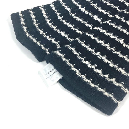CHANEL gloves P39944 Cashmere, Wool/Cashmere black 10A Arm cover Women Used Authentic