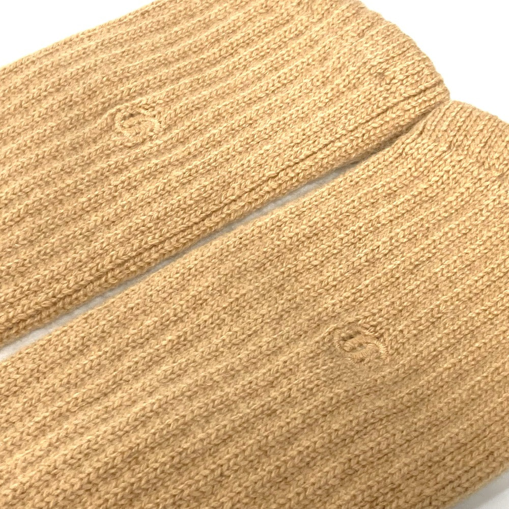 CHANEL gloves cashmere beige CC COCO Mark Women Used Authentic