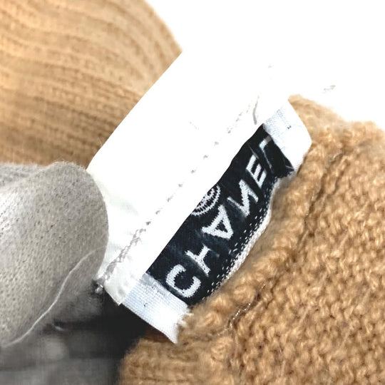 CHANEL gloves cashmere beige CC COCO Mark Women Used Authentic