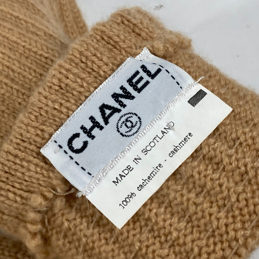 CHANEL gloves cashmere beige CC COCO Mark Women Used Authentic
