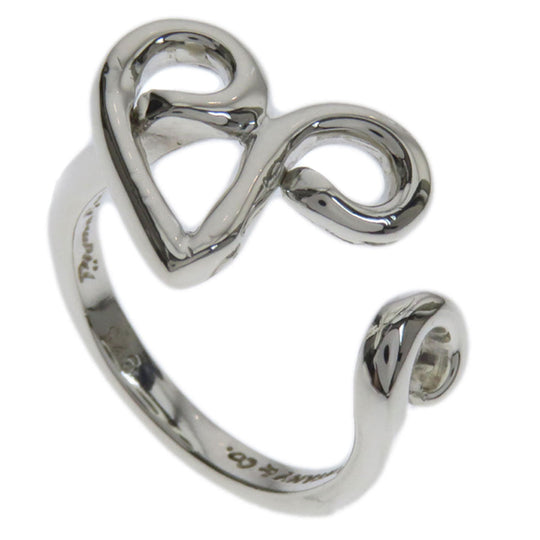 TIFFANY&Co. Ring SV Silver Initial V Women Used Authentic
