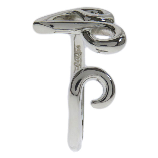 TIFFANY&Co. Ring SV Silver Initial V Women Used Authentic