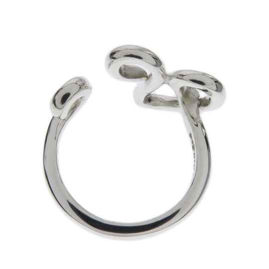 TIFFANY&Co. Ring SV Silver Initial V Women Used Authentic