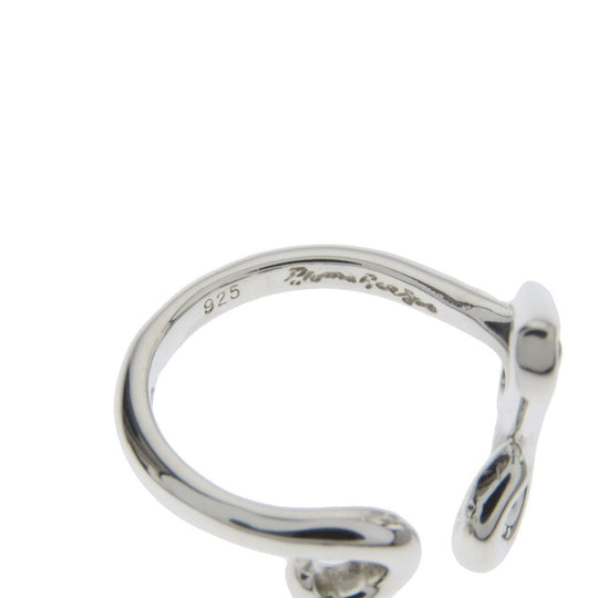 TIFFANY&Co. Ring SV Silver Initial V Women Used Authentic