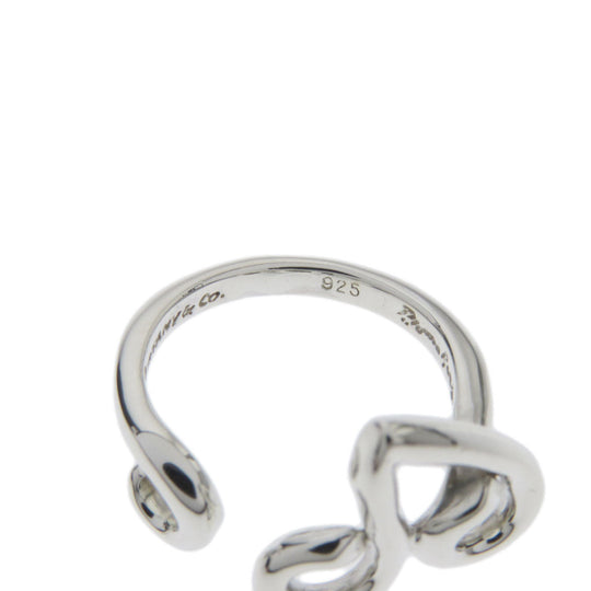 TIFFANY&Co. Ring SV Silver Initial V Women Used Authentic