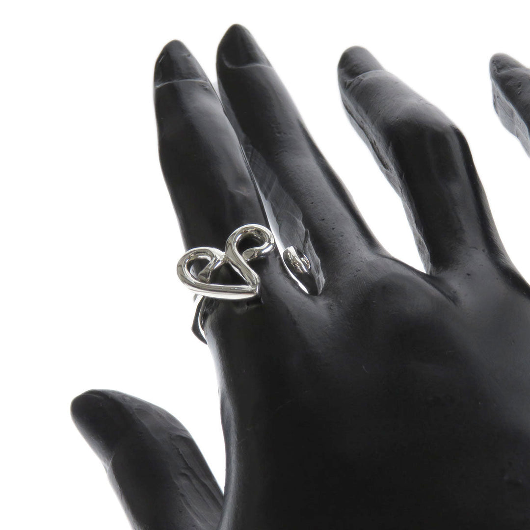 TIFFANY&Co. Ring SV Silver Initial V Women Used Authentic