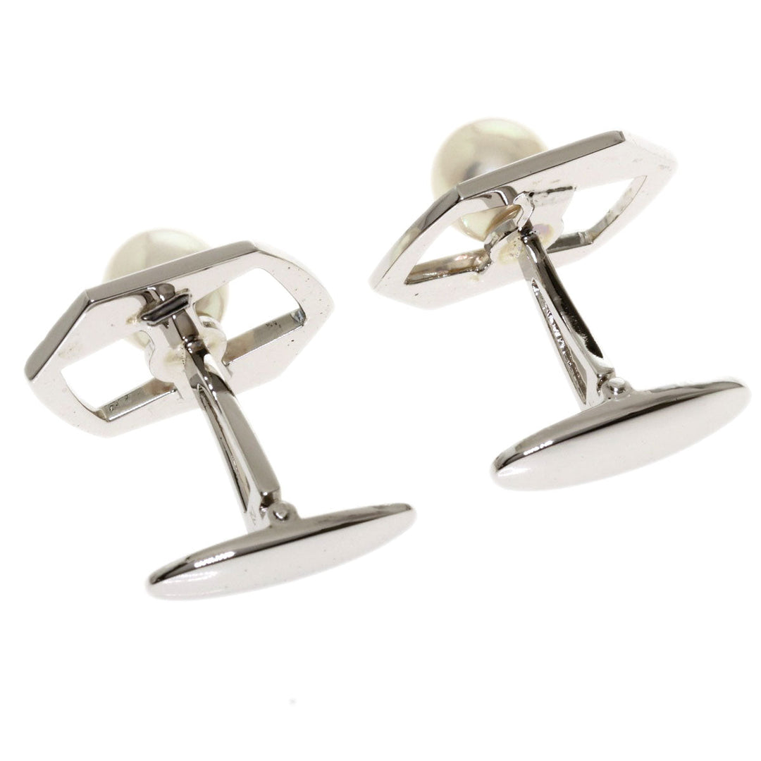 MIKIMOTO cuffs SV Silver Pearl mens Used Authentic