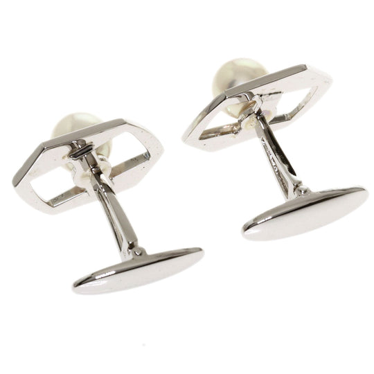 MIKIMOTO cuffs SV Silver Pearl mens Used Authentic