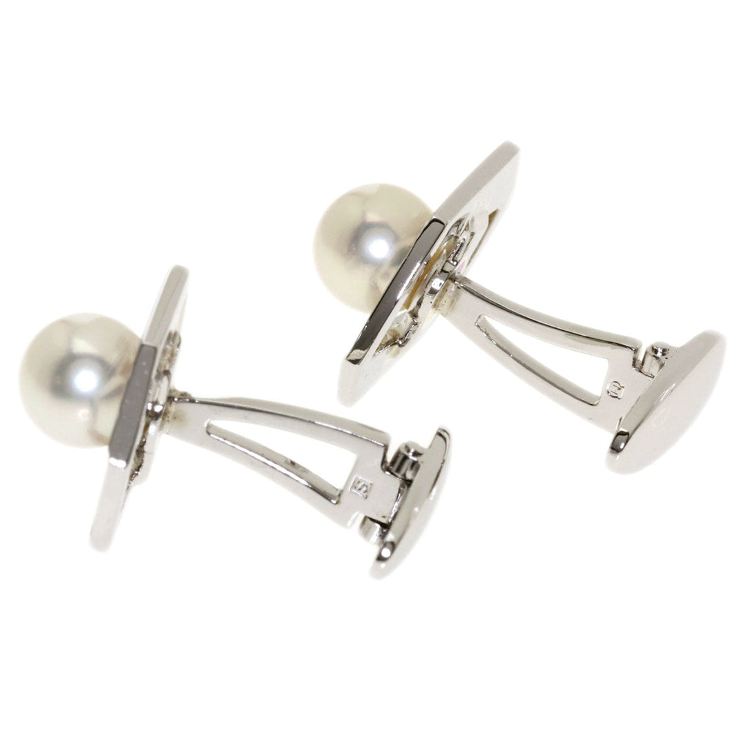 MIKIMOTO cuffs SV Silver Pearl mens Used Authentic