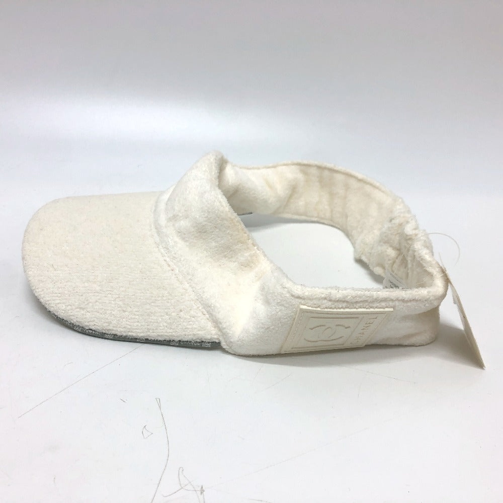 CHANEL hat pile white Sports line hat Women M Used Authentic
