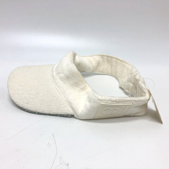 CHANEL hat pile white Sports line hat Women M Used Authentic