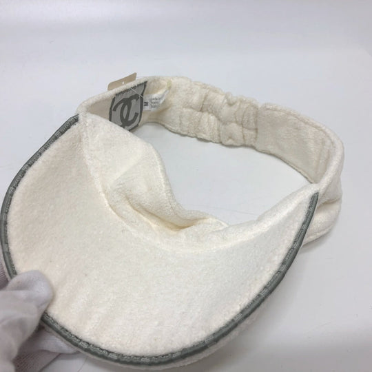 CHANEL hat pile white Sports line hat Women M Used Authentic