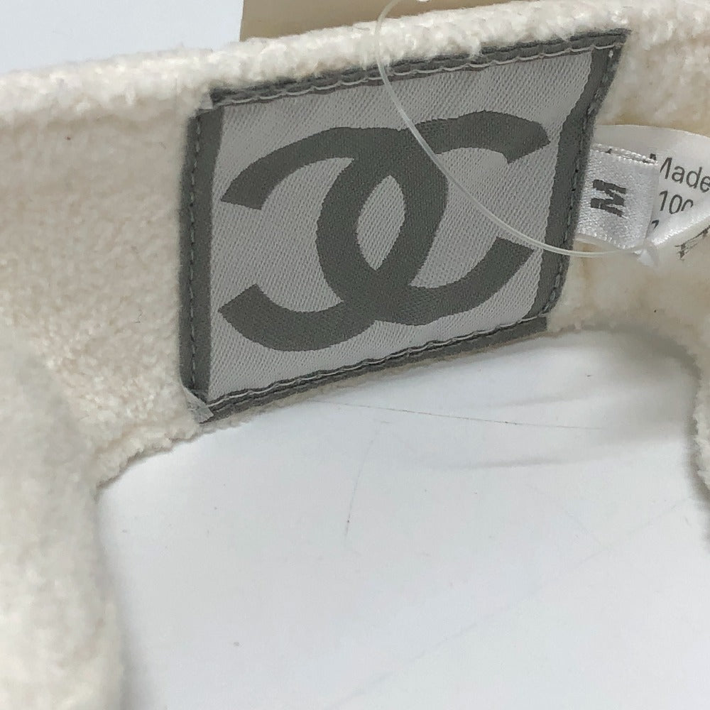 CHANEL hat pile white Sports line hat Women M Used Authentic
