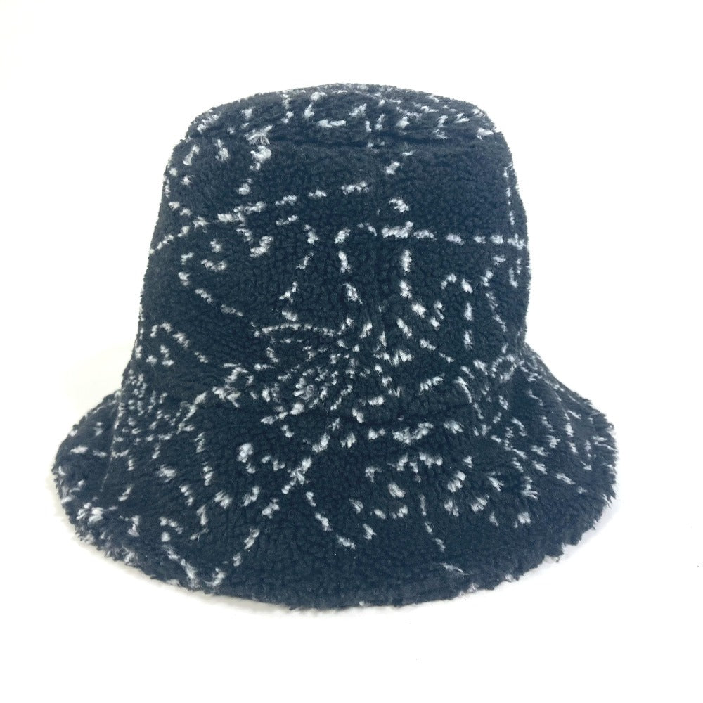 CHANEL hat Fur / Polyester / Cotton black hat COCO Mark CC Women S Used Authentic