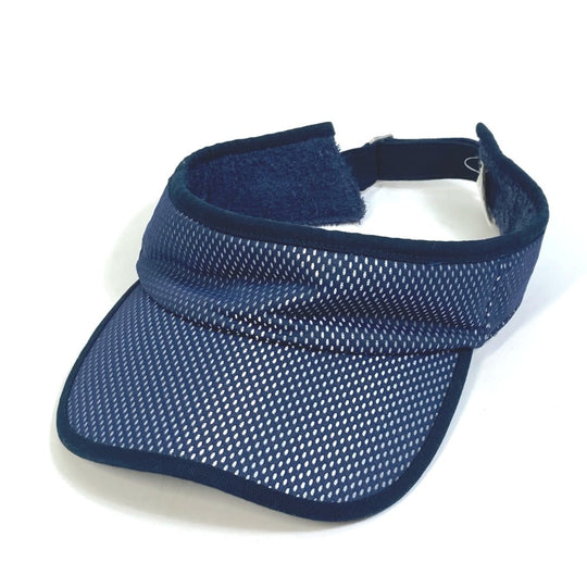 CHANEL Sun visor Nylon Navy Sports CC COCO Mark Women Used Authentic