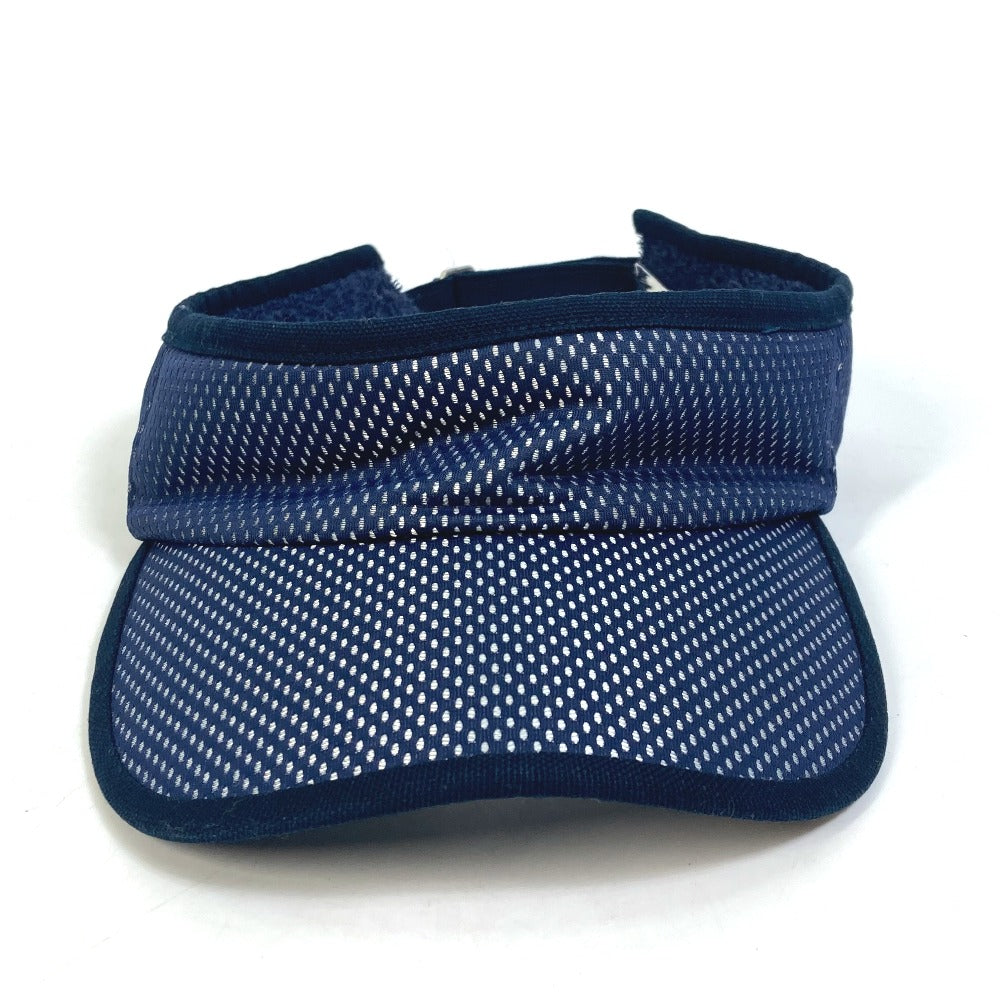 CHANEL Sun visor Nylon Navy Sports CC COCO Mark Women Used Authentic