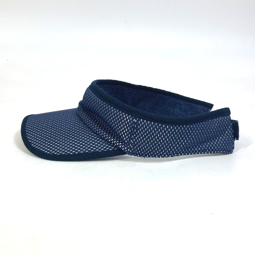CHANEL Sun visor Nylon Navy Sports CC COCO Mark Women Used Authentic