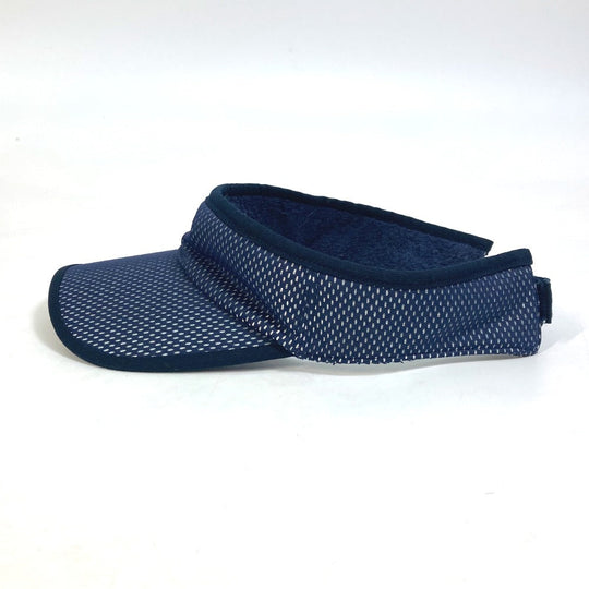 CHANEL Sun visor Nylon Navy Sports CC COCO Mark Women Used Authentic