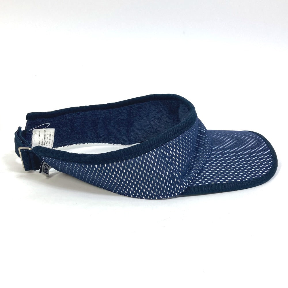 CHANEL Sun visor Nylon Navy Sports CC COCO Mark Women Used Authentic