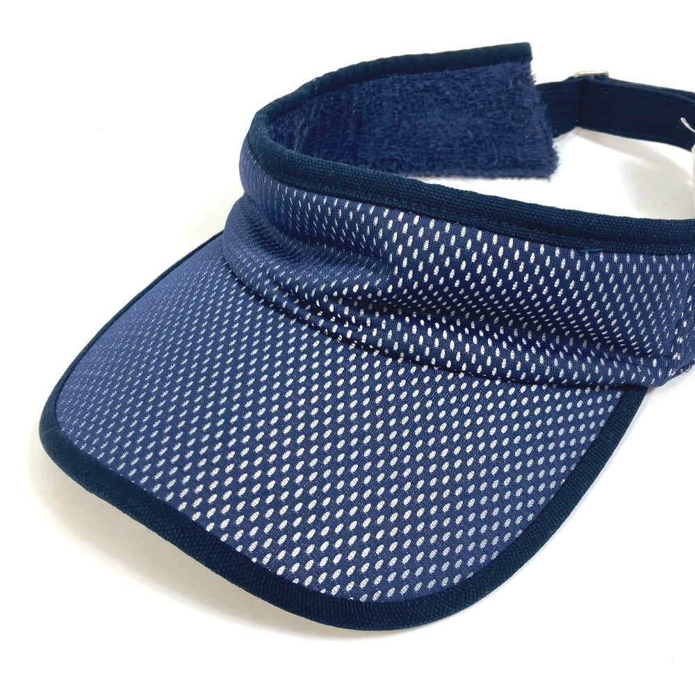 CHANEL Sun visor Nylon Navy Sports CC COCO Mark Women Used Authentic