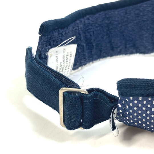 CHANEL Sun visor Nylon Navy Sports CC COCO Mark Women Used Authentic