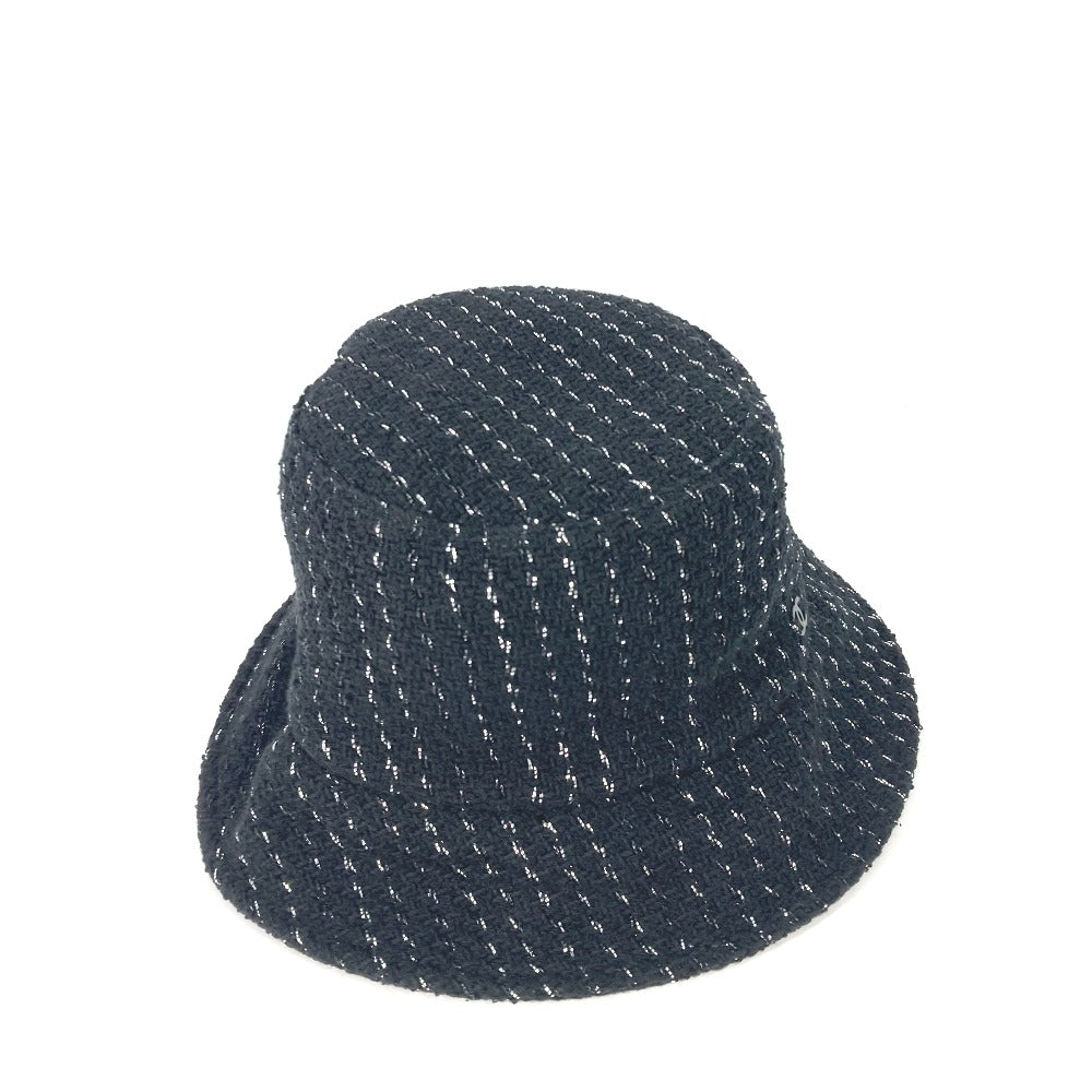 CHANEL hat Cotton, Polyester black 23P Glitter CC COCO Mark Women M Used Authentic