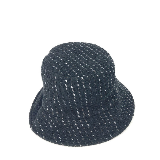 CHANEL hat Cotton, Polyester black 23P Glitter CC COCO Mark Women M Used Authentic