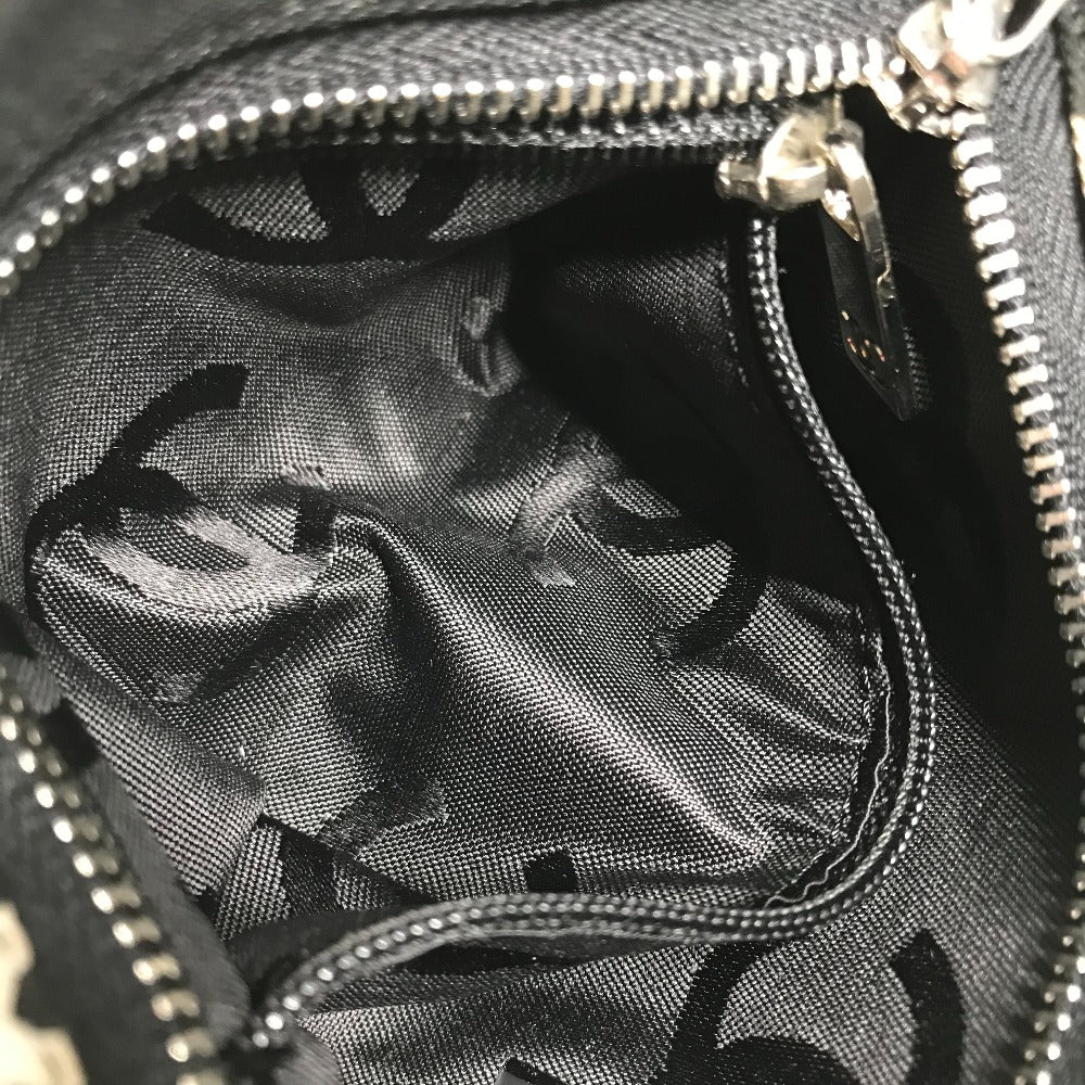 CHANEL Pouch canvas black Multi pouch Bysy line Women Used Authentic