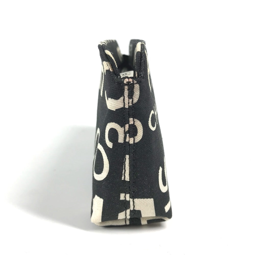 CHANEL Pouch canvas black Multi pouch Bysy line Women Used Authentic