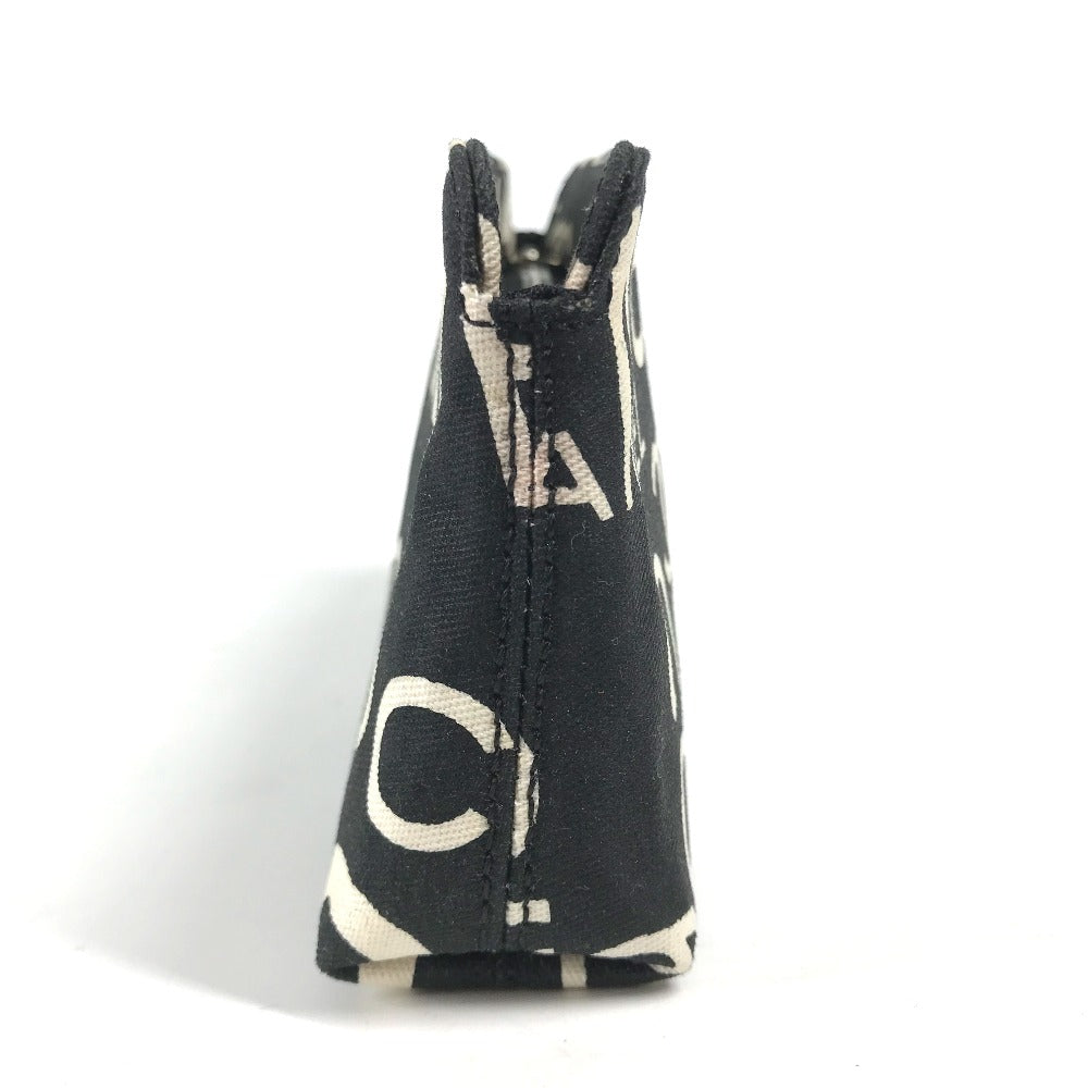 CHANEL Pouch canvas black Multi pouch Bysy line Women Used Authentic
