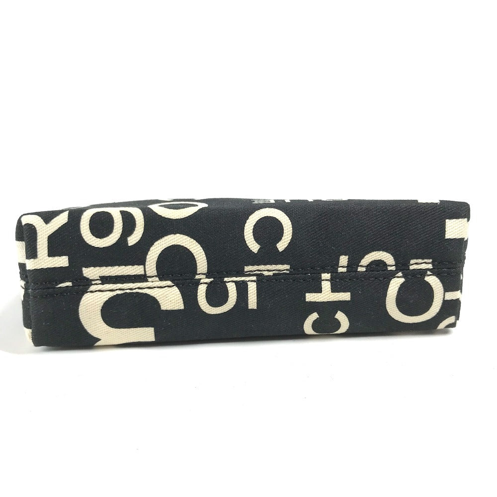 CHANEL Pouch canvas black Multi pouch Bysy line Women Used Authentic