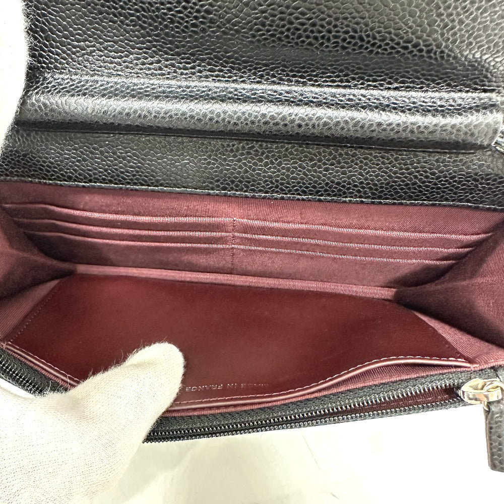 CHANEL Shoulder Bag AP0250 Caviar skin black Matrasse COCO Mark Classic Chain Wallet