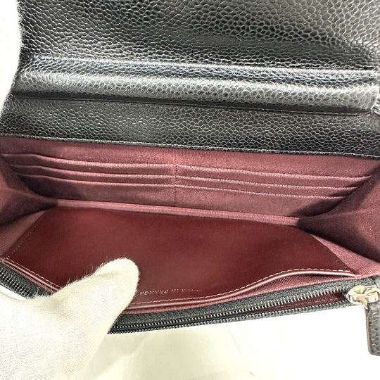 CHANEL Shoulder Bag AP0250 Caviar skin black Matrasse COCO Mark Classic Chain Wallet