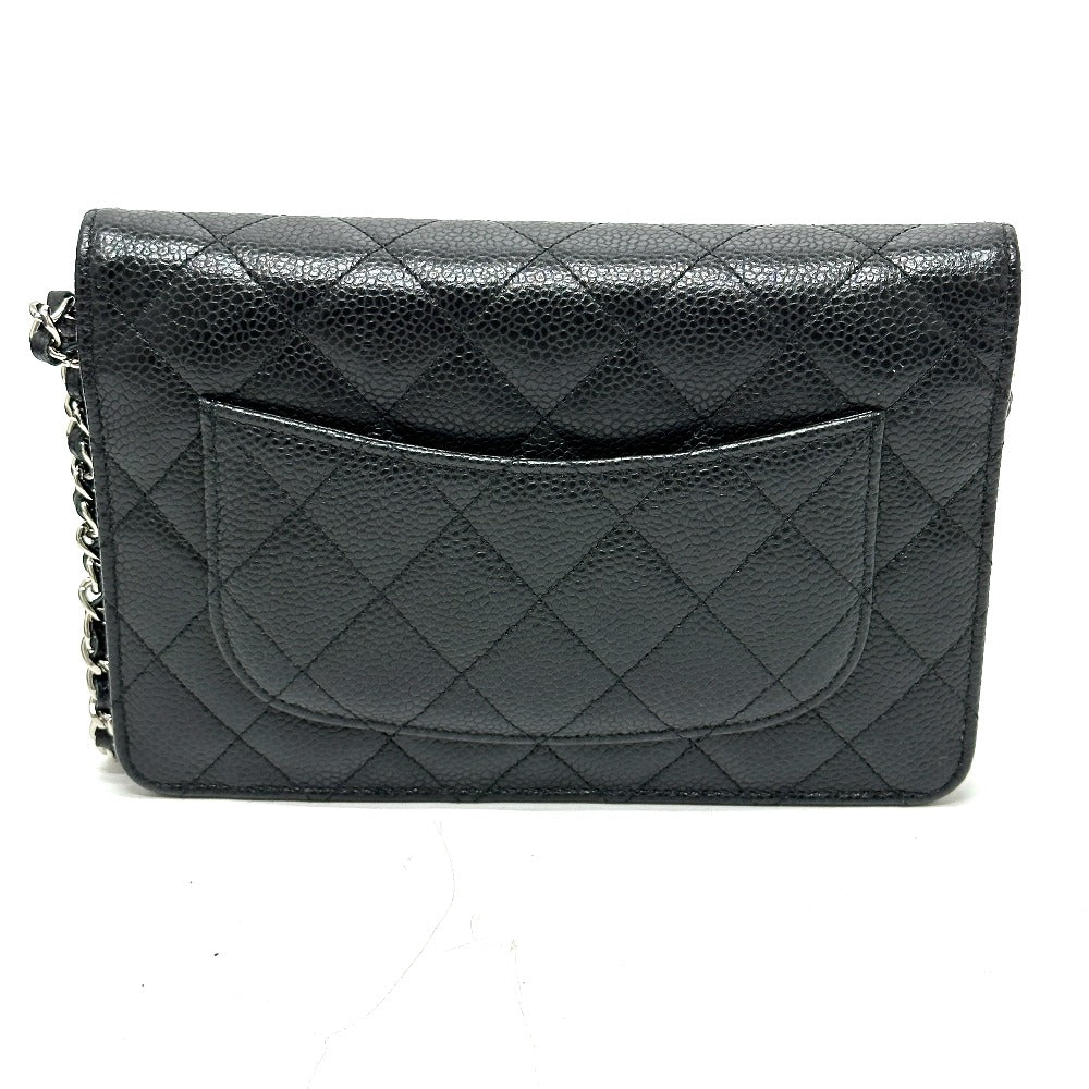 CHANEL Shoulder Bag AP0250 Caviar skin black Matrasse COCO Mark Classic Chain Wallet