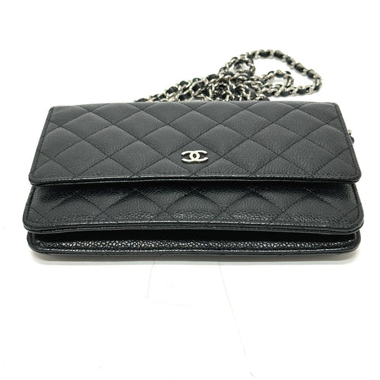 CHANEL Shoulder Bag AP0250 Caviar skin black Matrasse COCO Mark Classic Chain Wallet