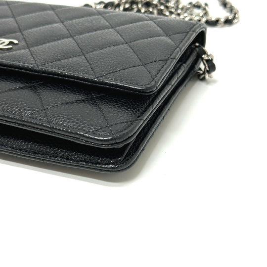 CHANEL Shoulder Bag AP0250 Caviar skin black Matrasse COCO Mark Classic Chain Wallet