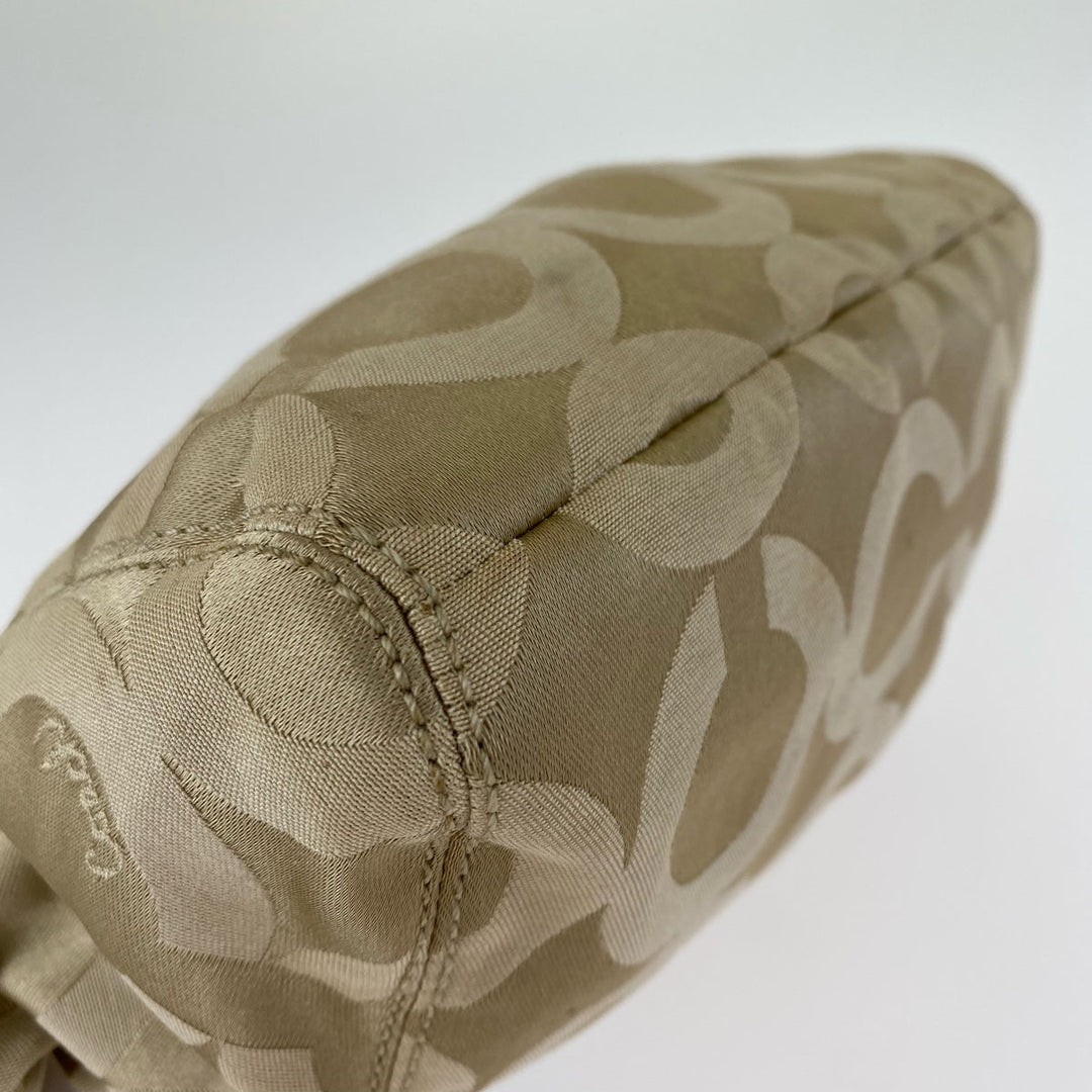 COACH Shoulder Bag A1069-14579 canvas beige Op art