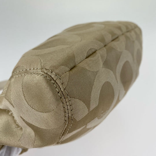 COACH Shoulder Bag A1069-14579 canvas beige Op art