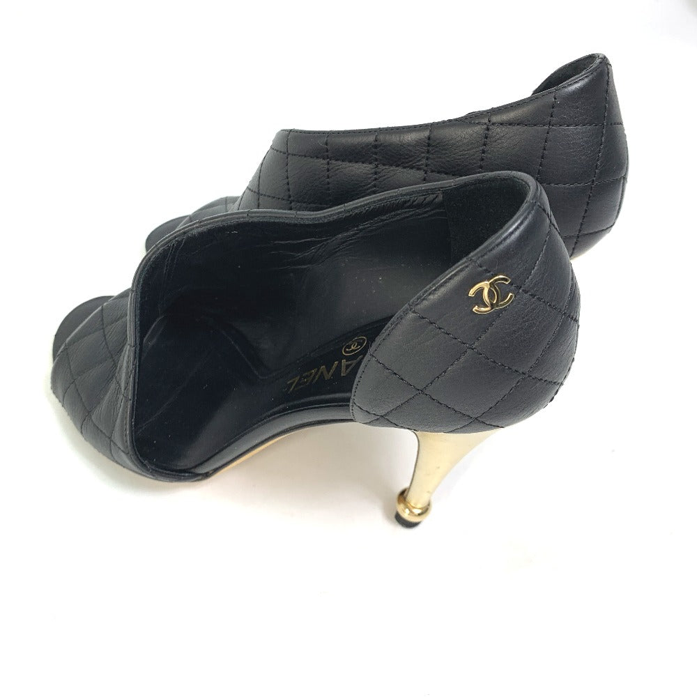 CHANEL pumps G30050 leather black shoes Matrasse quilting Women 37 Used Authentic