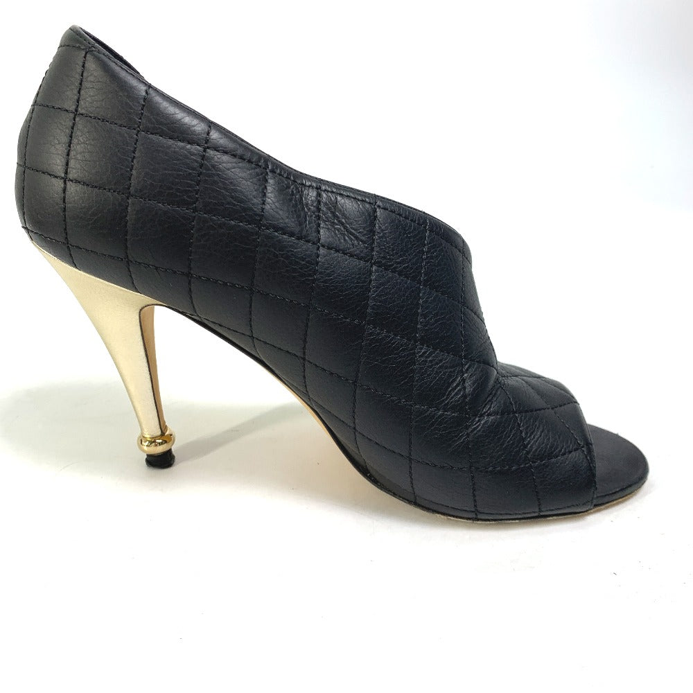 CHANEL pumps G30050 leather black shoes Matrasse quilting Women 37 Used Authentic