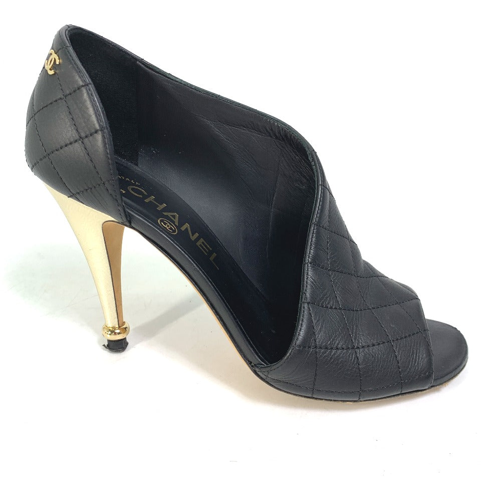 CHANEL pumps G30050 leather black shoes Matrasse quilting Women 37 Used Authentic