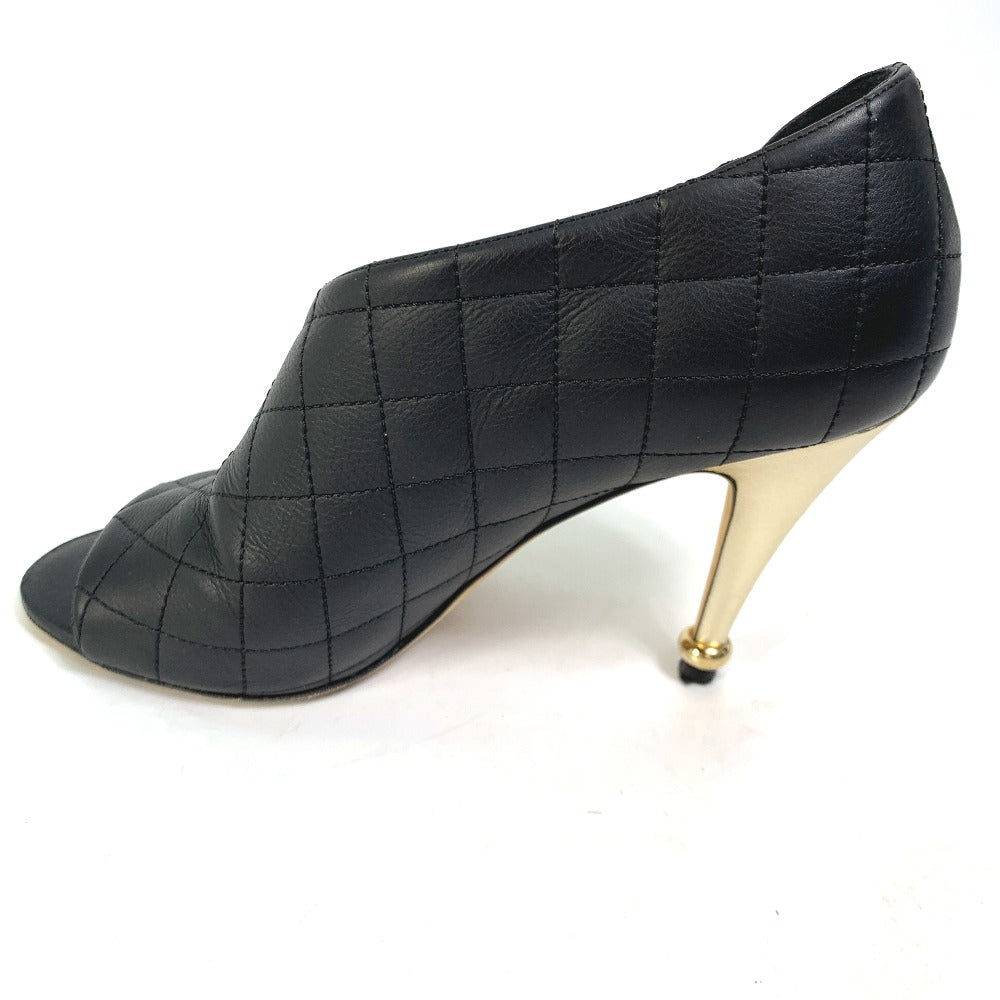 CHANEL pumps G30050 leather black shoes Matrasse quilting Women 37 Used Authentic