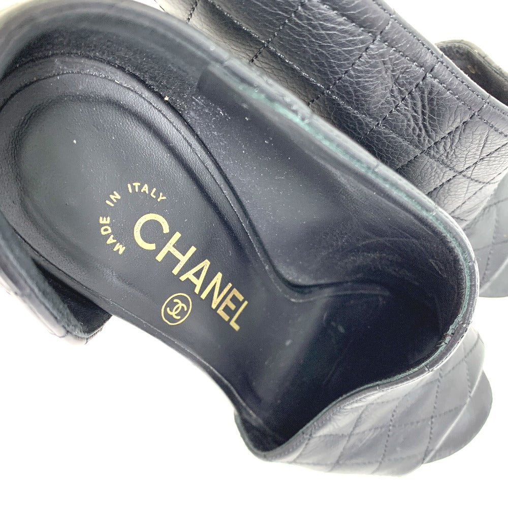 CHANEL pumps G30050 leather black shoes Matrasse quilting Women 37 Used Authentic